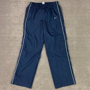 Vintage Nike Swoosh Track Pants Men's Large Blue Baggy Wide Leg Y2K 118237-451